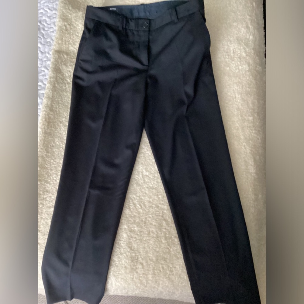 Jill Sander Fine Wool (feels like thick silk)Classic Black Dress Pants 8~10/ 28”